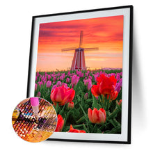 Load image into Gallery viewer, Windmill Tulips 30x40cm(canvas) full round drill diamond painting
