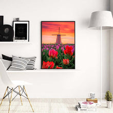 Load image into Gallery viewer, Windmill Tulips 30x40cm(canvas) full round drill diamond painting
