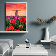 Load image into Gallery viewer, Windmill Tulips 30x40cm(canvas) full round drill diamond painting
