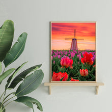 Load image into Gallery viewer, Windmill Tulips 30x40cm(canvas) full round drill diamond painting
