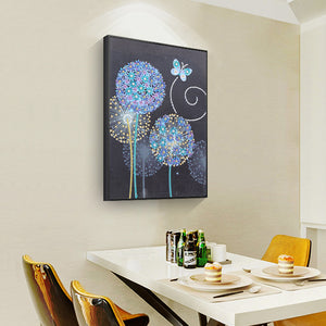 Dandelion 30x40cm(canvas) beautiful special shaped drill diamond painting