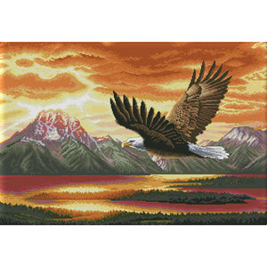 Eagle Flying Eagle D427 61*44cm(canvas) 14CT 2 Threads Cross Stitch kit