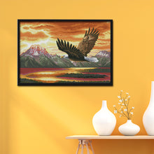 Load image into Gallery viewer, Eagle Flying Eagle D427 61*44cm(canvas) 14CT 2 Threads Cross Stitch kit
