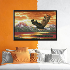 Eagle Flying Eagle D427 61*44cm(canvas) 14CT 2 Threads Cross Stitch kit