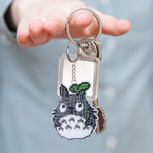 Load image into Gallery viewer, Leaf Cat Beaded Embroidery Key Ring Car Backpack Pendant Handcraft (Y065)
