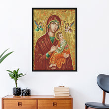Load image into Gallery viewer, Virgin and Child 43*35cm(canvas) 14CT 2 Threads Cross Stitch kit
