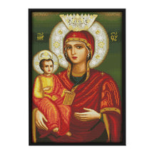Load image into Gallery viewer, Virgin and Child 65*45cm(canvas) 14CT 2 Threads Cross Stitch kit
