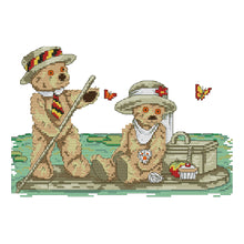 Load image into Gallery viewer, Cartoon 30*21cm(canvas) 14CT 2 Threads Cross Stitch kit
