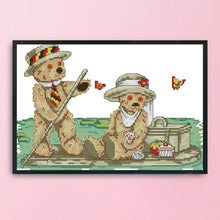 Load image into Gallery viewer, Cartoon 30*21cm(canvas) 14CT 2 Threads Cross Stitch kit
