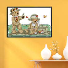 Load image into Gallery viewer, Cartoon 30*21cm(canvas) 14CT 2 Threads Cross Stitch kit
