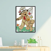 Load image into Gallery viewer, Papa Little Bear 22*28cm(canvas) 14CT 2 Threads Cross Stitch kit
