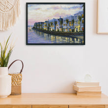Load image into Gallery viewer, Night View of Seaside Villa 71*51cm(canvas) 14CT 2 Threads Cross Stitch kit
