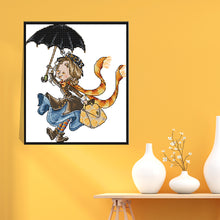Load image into Gallery viewer, Girl with Umbrella 21*27cm(canvas) 14CT 2 Threads Cross Stitch kit
