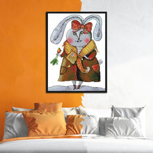 Load image into Gallery viewer, Wealthy Rabbit 35*28cm(canvas) 14CT 2 Threads Cross Stitch kit
