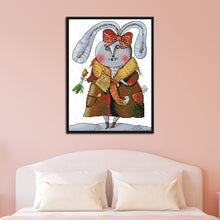 Load image into Gallery viewer, Wealthy Rabbit 35*28cm(canvas) 14CT 2 Threads Cross Stitch kit
