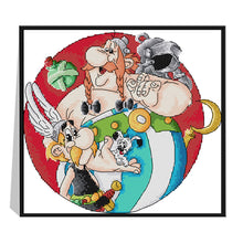 Load image into Gallery viewer, Cartoon 28*27cm(canvas) 14CT 2 Threads Cross Stitch kit

