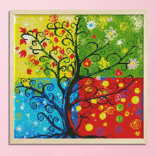 Load image into Gallery viewer, F542 Fortune Tree 3 52*50cm(canvas) 14CT 2 Threads Cross Stitch kit
