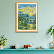 Load image into Gallery viewer, Morning Glow by the Sea 41*52cm(canvas) 14CT 2 Threads Cross Stitch kit
