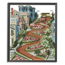 Load image into Gallery viewer, Street F890 28*33cm(canvas) 14CT 2 Threads Cross Stitch kit
