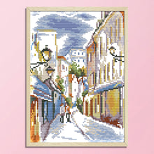 Load image into Gallery viewer, Street Scenery Landscape F627 19*27cm(canvas) 14CT 2 Threads Cross Stitch kit
