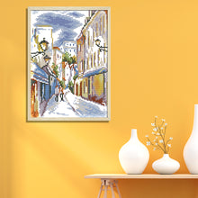 Load image into Gallery viewer, Street Scenery Landscape F627 19*27cm(canvas) 14CT 2 Threads Cross Stitch kit
