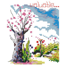 Load image into Gallery viewer, Winter 14CT Stamped Cross Stitch Kit 16x18cm(canvas)
