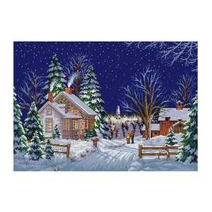 Scenery Landscape F758 Country 54*41cm(canvas) 14CT 2 Threads Cross Stitch kit