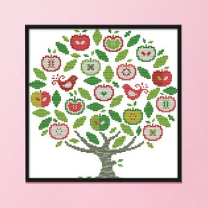 Apple Tree 29*28cm(canvas) 14CT 2 Threads Cross Stitch kit