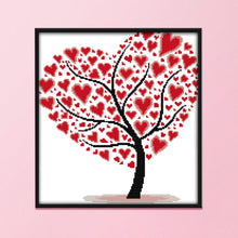 Load image into Gallery viewer, Heart Tree 3 35*33cm(canvas) 14CT 2 Threads Cross Stitch kit
