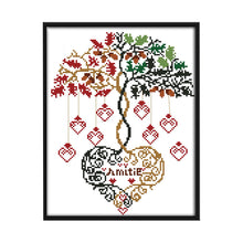 Load image into Gallery viewer, Concentric Tree 31*26cm(canvas) 14CT 2 Threads Cross Stitch kit

