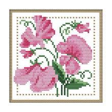 Load image into Gallery viewer, April 14CT Stamped Cross Stitch Kit 17x17cm(canvas)
