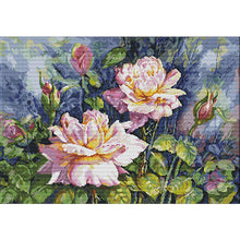 Load image into Gallery viewer, Vintage Roses 59*44cm(canvas) 14CT 2 Threads Cross Stitch kit
