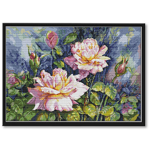 Vintage Roses 59*44cm(canvas) 14CT 2 Threads Cross Stitch kit