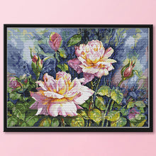 Load image into Gallery viewer, Vintage Roses 59*44cm(canvas) 14CT 2 Threads Cross Stitch kit
