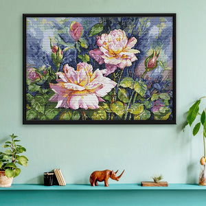 Vintage Roses 59*44cm(canvas) 14CT 2 Threads Cross Stitch kit