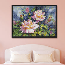 Load image into Gallery viewer, Vintage Roses 59*44cm(canvas) 14CT 2 Threads Cross Stitch kit
