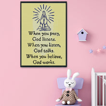 Load image into Gallery viewer, ML081 God Bless 35*47cm(canvas) 14CT 2 Threads Cross Stitch kit
