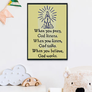 ML081 God Bless 35*47cm(canvas) 14CT 2 Threads Cross Stitch kit