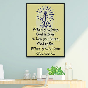 ML081 God Bless 35*47cm(canvas) 14CT 2 Threads Cross Stitch kit