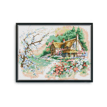 Load image into Gallery viewer, House Scenery County 1021 54*43cm(canvas) 11CT 3 Threads Cross Stitch kit
