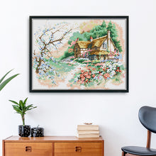 Load image into Gallery viewer, House Scenery County 1021 54*43cm(canvas) 11CT 3 Threads Cross Stitch kit
