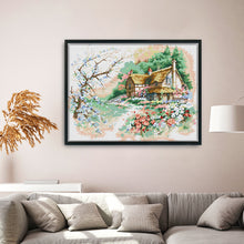 Load image into Gallery viewer, House Scenery County 1021 54*43cm(canvas) 11CT 3 Threads Cross Stitch kit
