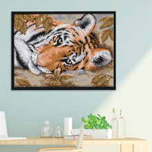 Load image into Gallery viewer, Animal Tiger 14CT Stamped Cross Stitch Kit 29x21cm(canvas)
