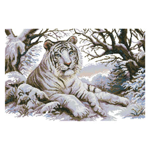 Animal Tiger DA335 Tiger 51*36cm(canvas) 14CT 2 Threads Cross Stitch kit