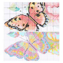 Load image into Gallery viewer, Pink Cat 14CT Stamped Cross Stitch Kit 25x21cm(canvas)
