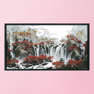 Landscape 14CT Stamped Cross Stitch Kit 64x41cm(canvas)