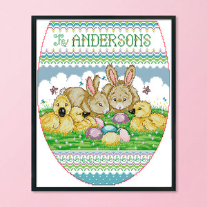 Easter 37*33cm(canvas) 14CT 2 Threads Cross Stitch kit