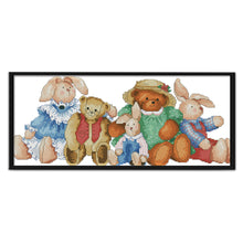 Load image into Gallery viewer, Happy 50*22cm(canvas) 14CT 2 Threads Cross Stitch kit
