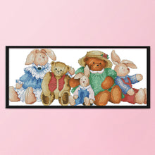 Load image into Gallery viewer, Happy 50*22cm(canvas) 14CT 2 Threads Cross Stitch kit
