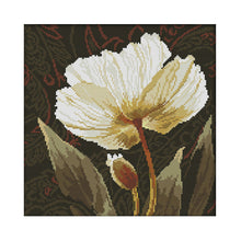 Load image into Gallery viewer, White Flower 14CT Stamped Cross Stitch Kit 33x33cm(canvas)
